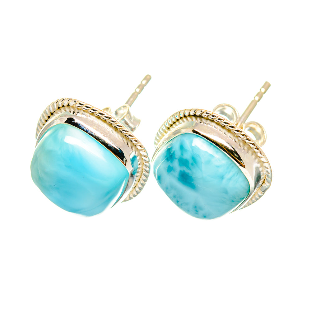 Larimar Earrings handcrafted by Anasilvercos - EARR419457