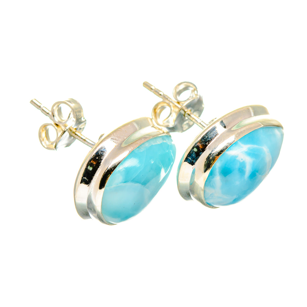 Larimar Earrings handcrafted by Anasilvercos - EARR419484