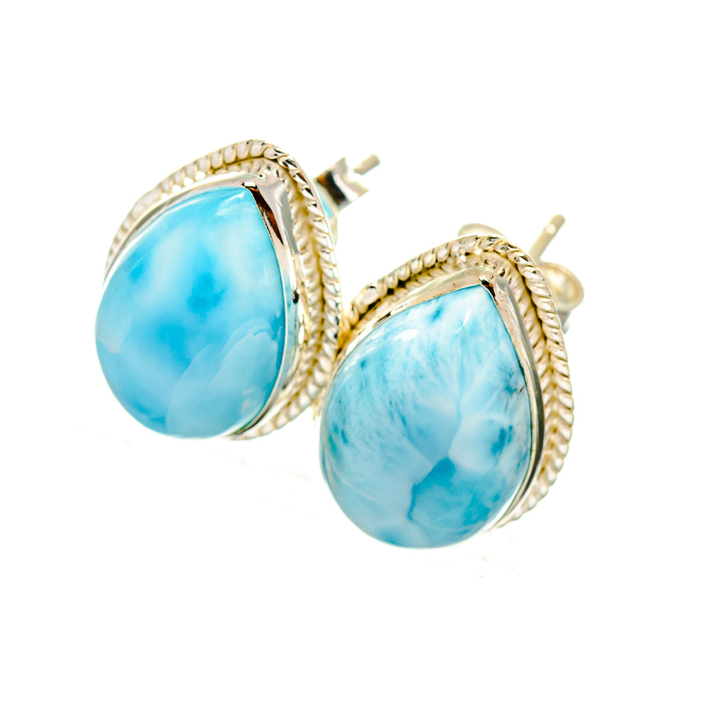 Larimar Earrings handcrafted by Anasilvercos - EARR419503