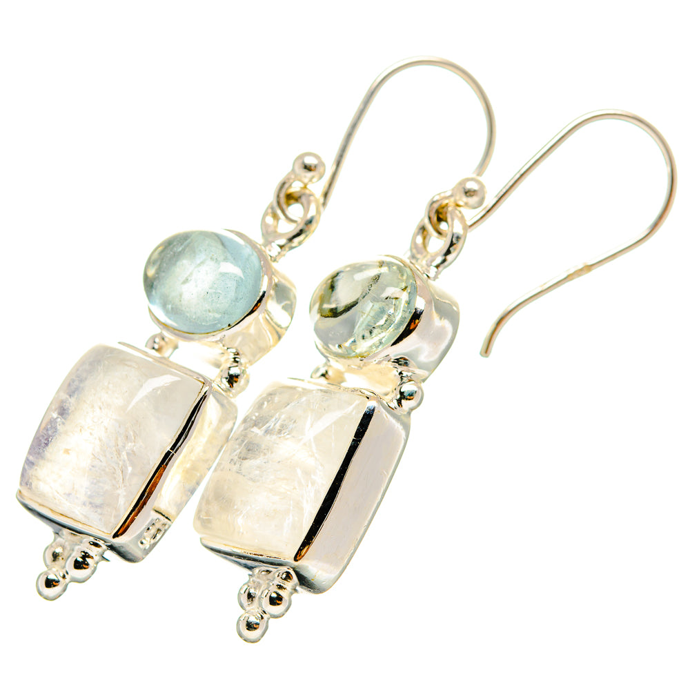 Rainbow Moonstone Earrings handcrafted by Anasilvercos - EARR419511