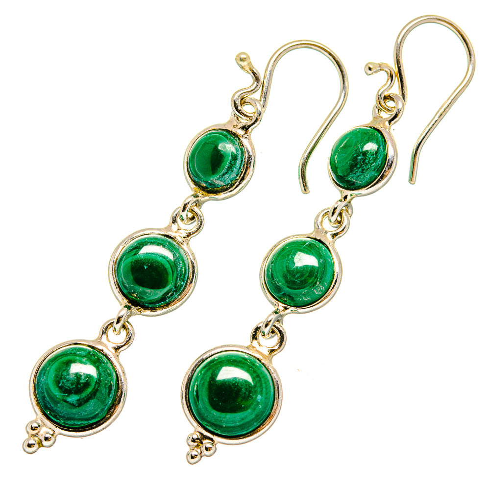 Malachite Earrings handcrafted by Anasilvercos - EARR419559