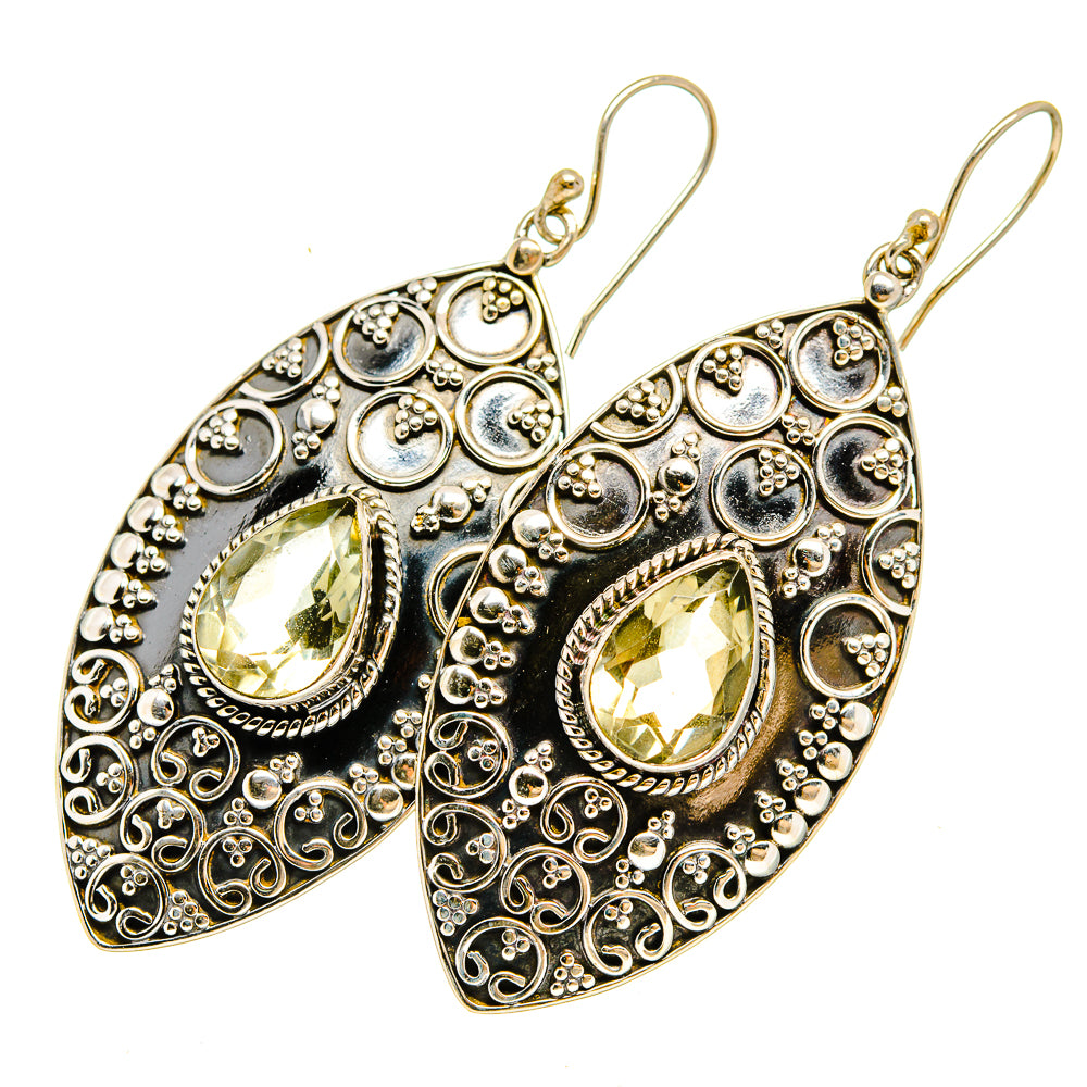 Green Amethyst Earrings handcrafted by Anasilvercos - EARR419562