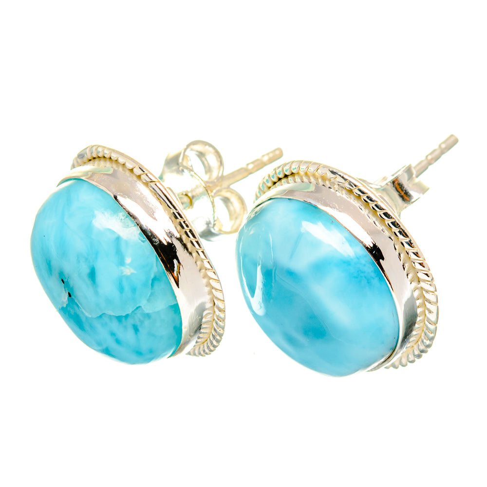 Larimar Earrings handcrafted by Anasilvercos - EARR419598