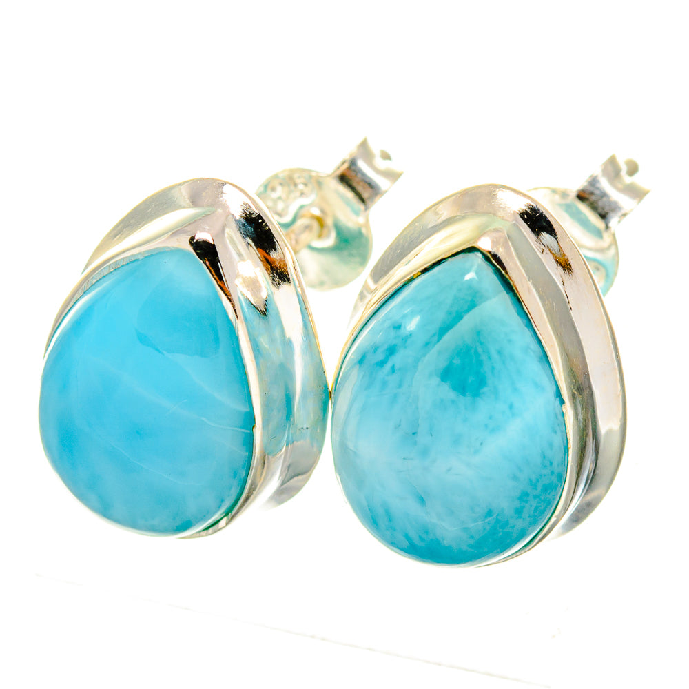 Larimar Earrings handcrafted by Anasilvercos - EARR419608