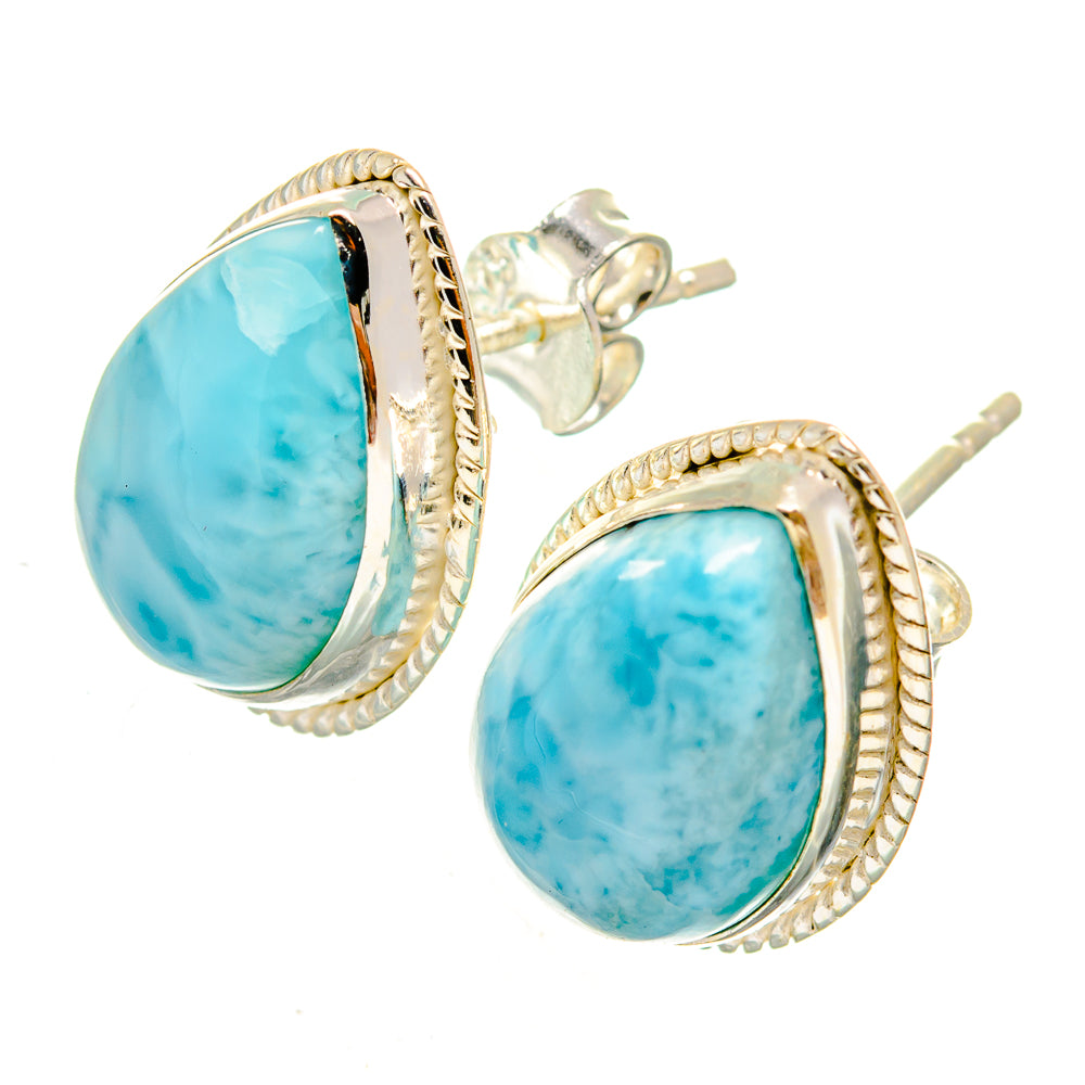 Larimar Earrings handcrafted by Anasilvercos - EARR419636