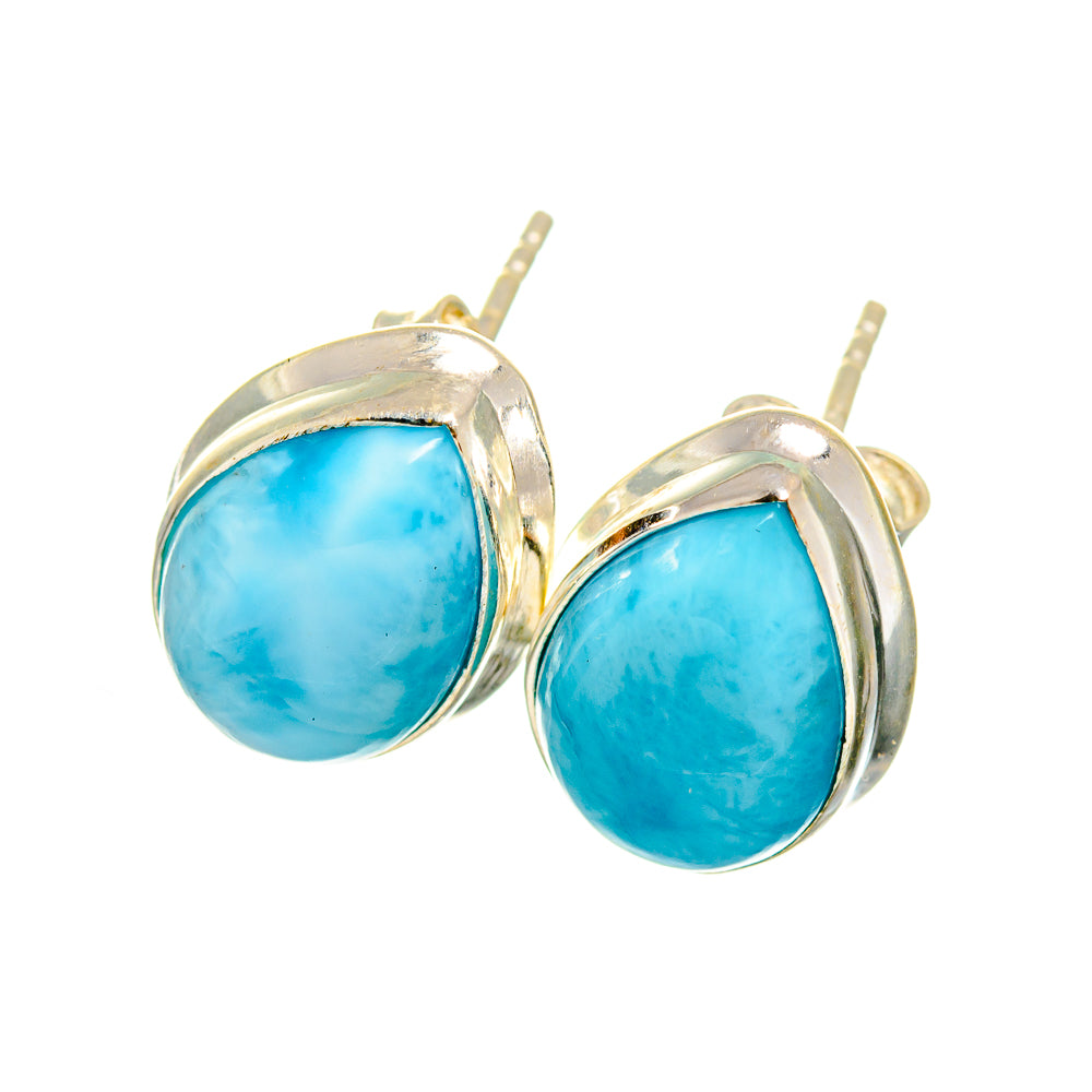 Larimar Earrings handcrafted by Anasilvercos - EARR419638