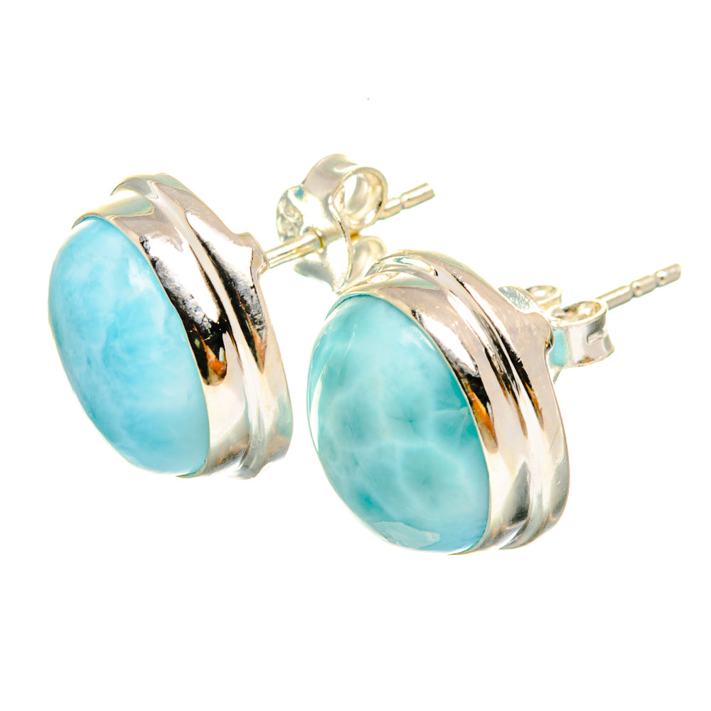 Larimar Earrings handcrafted by Anasilvercos - EARR419666