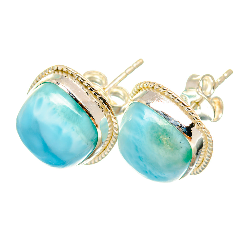 Larimar Earrings handcrafted by Anasilvercos - EARR419668