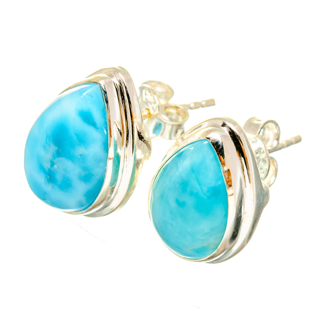 Larimar Earrings handcrafted by Anasilvercos - EARR419670