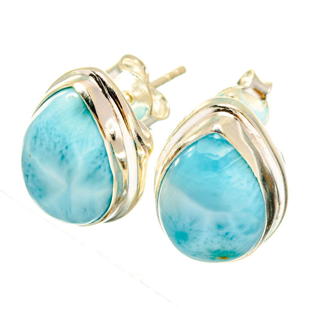 Larimar Earrings handcrafted by Anasilvercos - EARR419673