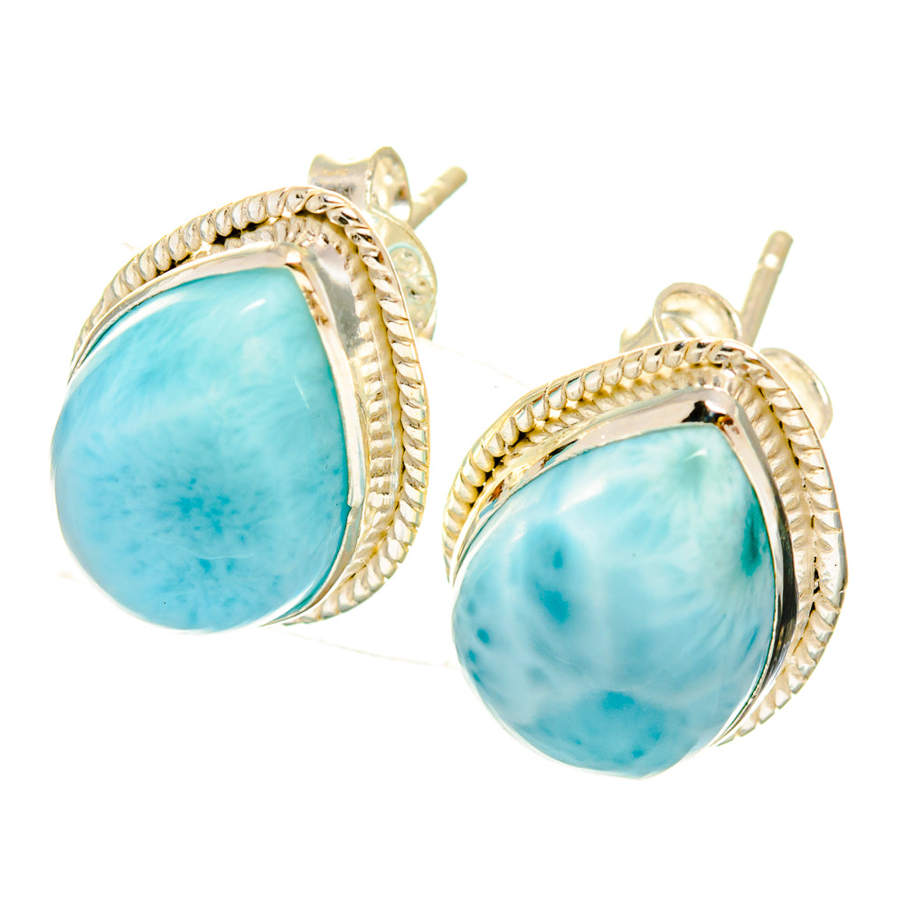 Larimar Earrings handcrafted by Anasilvercos - EARR419680