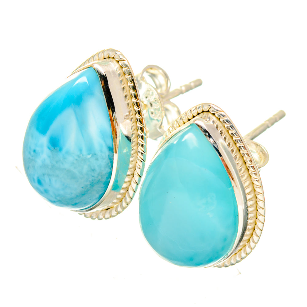 Larimar Earrings handcrafted by Anasilvercos - EARR419686