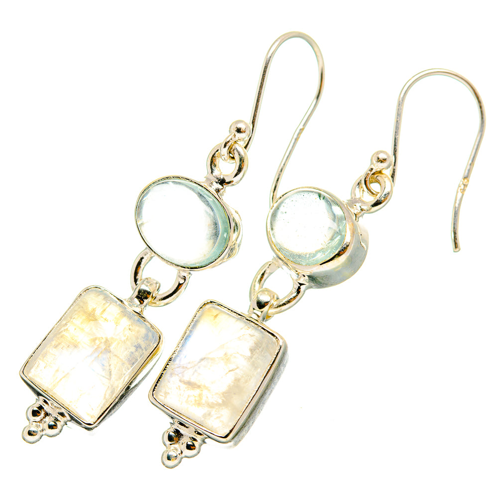 Rainbow Moonstone Earrings handcrafted by Anasilvercos - EARR419698