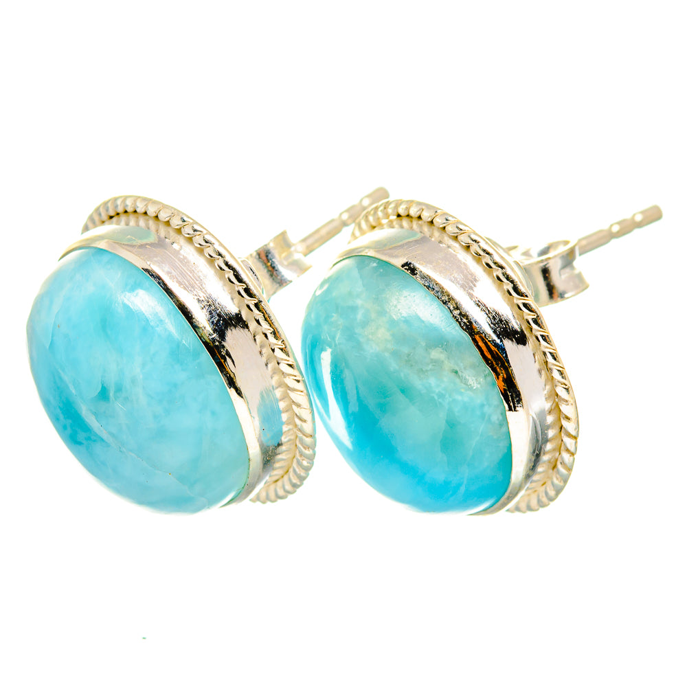Larimar Earrings handcrafted by Anasilvercos - EARR419774