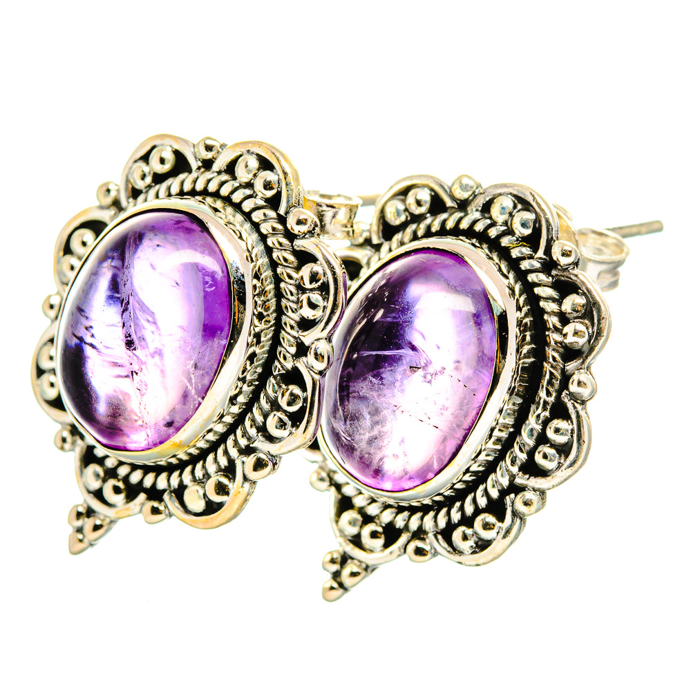Amethyst Earrings handcrafted by Anasilvercos - EARR419799