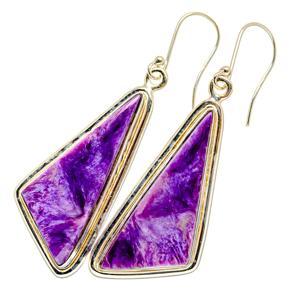Charoite Earrings handcrafted by Anasilvercos - EARR419810