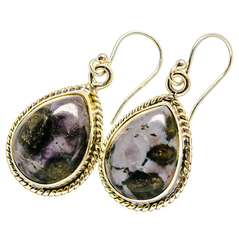 Gabbro Stone Earrings handcrafted by Anasilvercos - EARR419814 - Photo 2