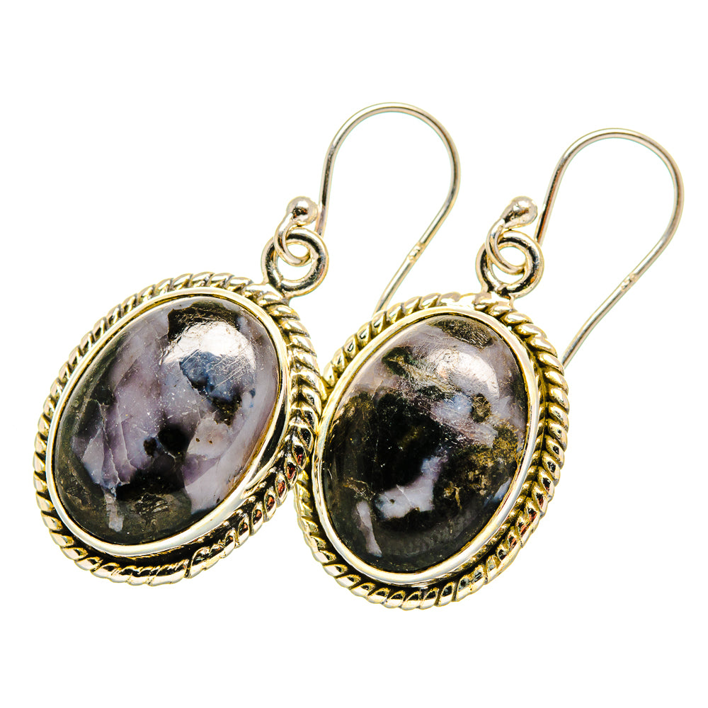 Gabbro Stone Earrings handcrafted by Anasilvercos - EARR419819 - Photo 2