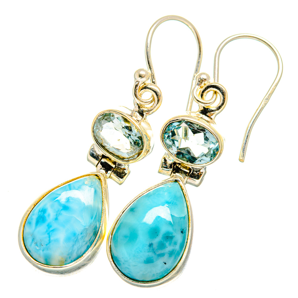 Larimar Earrings handcrafted by Anasilvercos - EARR419825