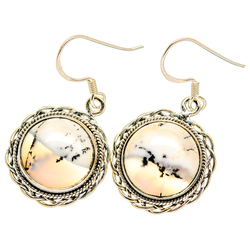 Dendritic Opal Earrings handcrafted by Anasilvercos - EARR419829