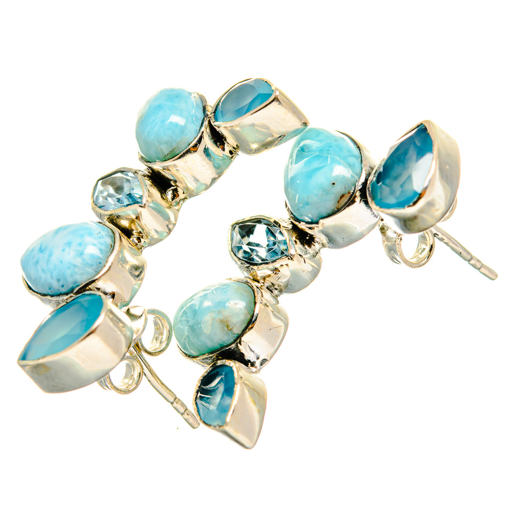 Larimar Earrings handcrafted by Anasilvercos - EARR419835