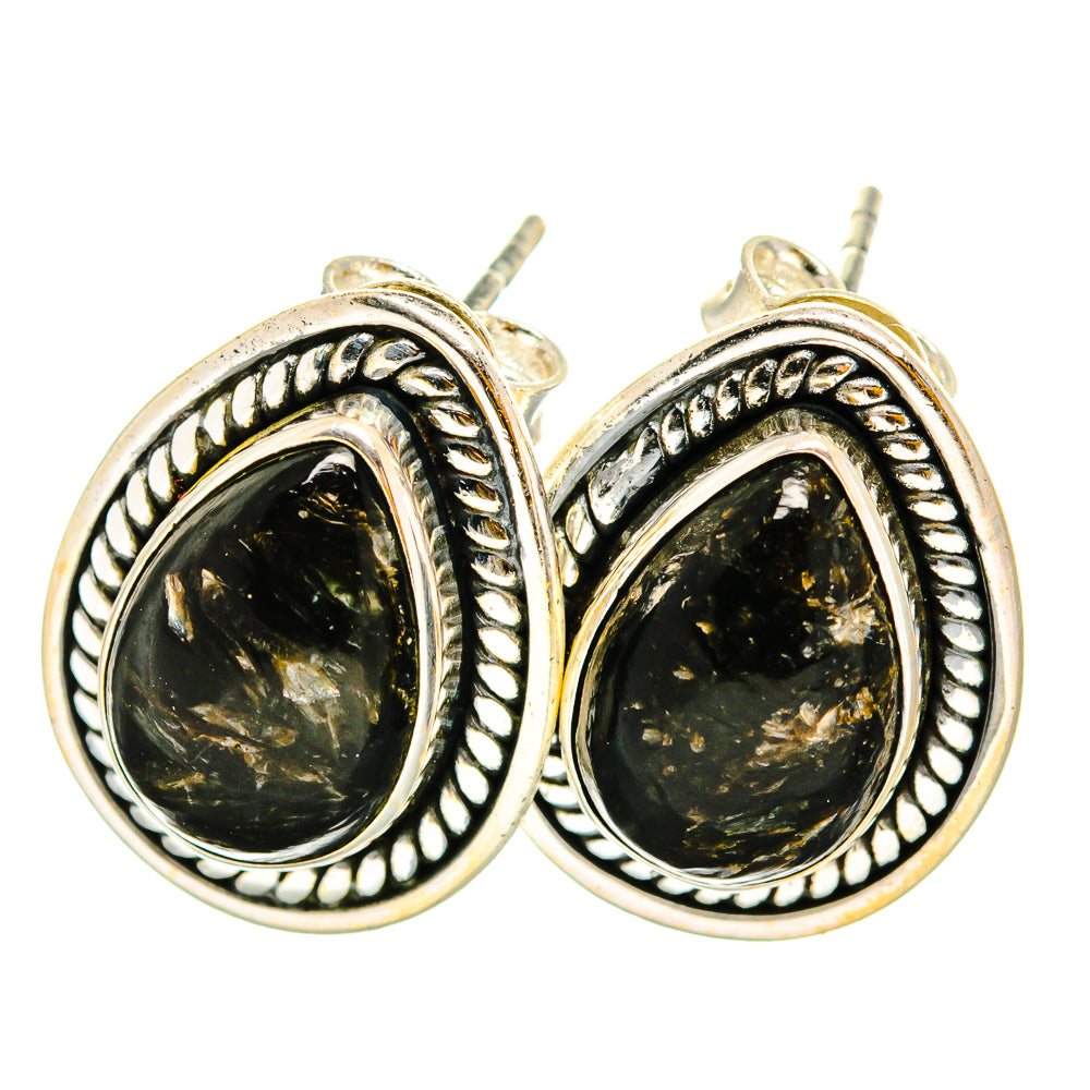 Golden Seraphinite Earrings handcrafted by Anasilvercos - EARR419896