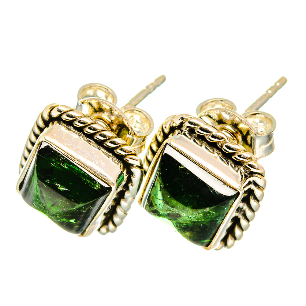 Green Tourmaline Earrings handcrafted by Anasilvercos - EARR419897