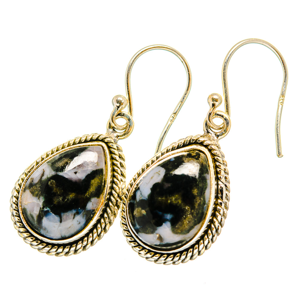 Gabbro Stone Earrings handcrafted by Anasilvercos - EARR419900