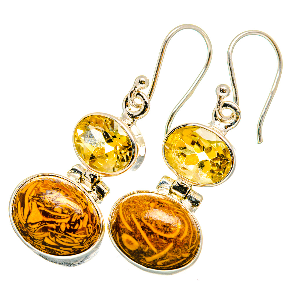 Picasso Jasper Earrings handcrafted by Anasilvercos - EARR419903
