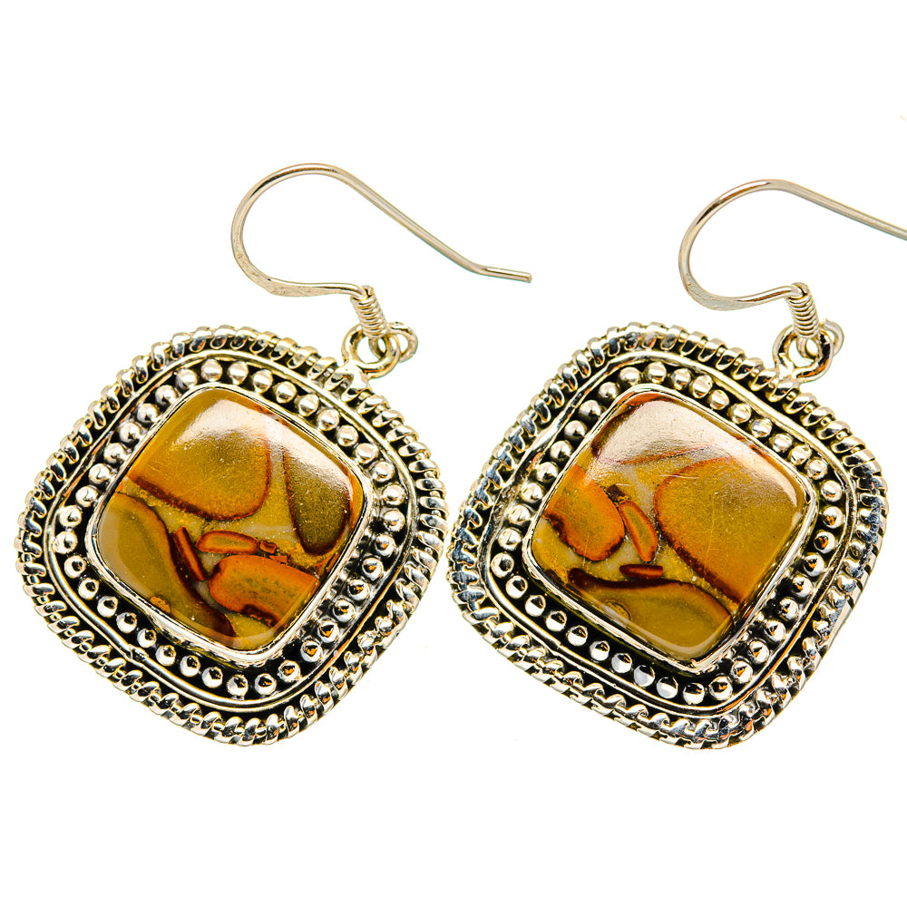 Bamboo Jasper Earrings handcrafted by Anasilvercos - EARR419911
