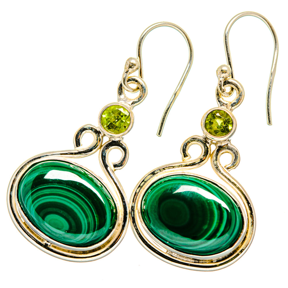 Malachite Earrings handcrafted by Anasilvercos - EARR419926