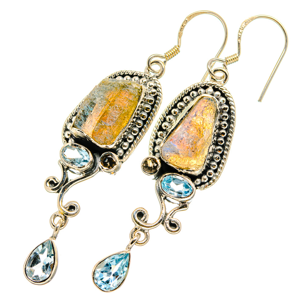 Labradorite Earrings handcrafted by Anasilvercos - EARR419935