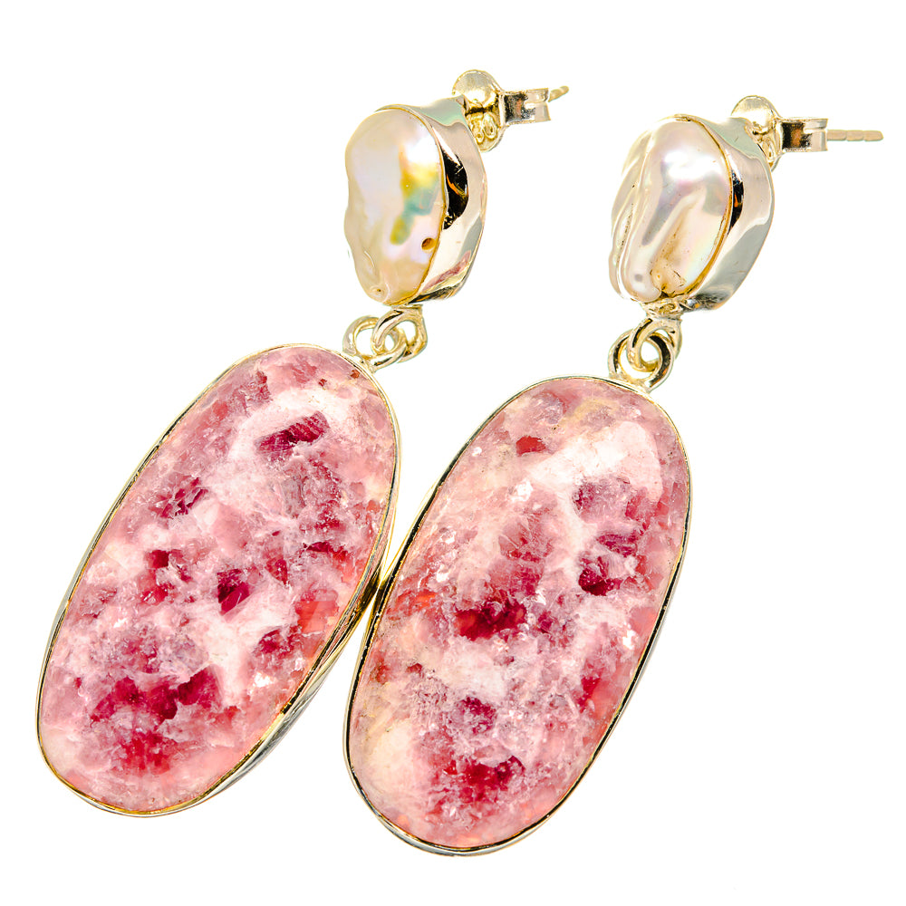 Lepidolite Earrings handcrafted by Anasilvercos - EARR419937