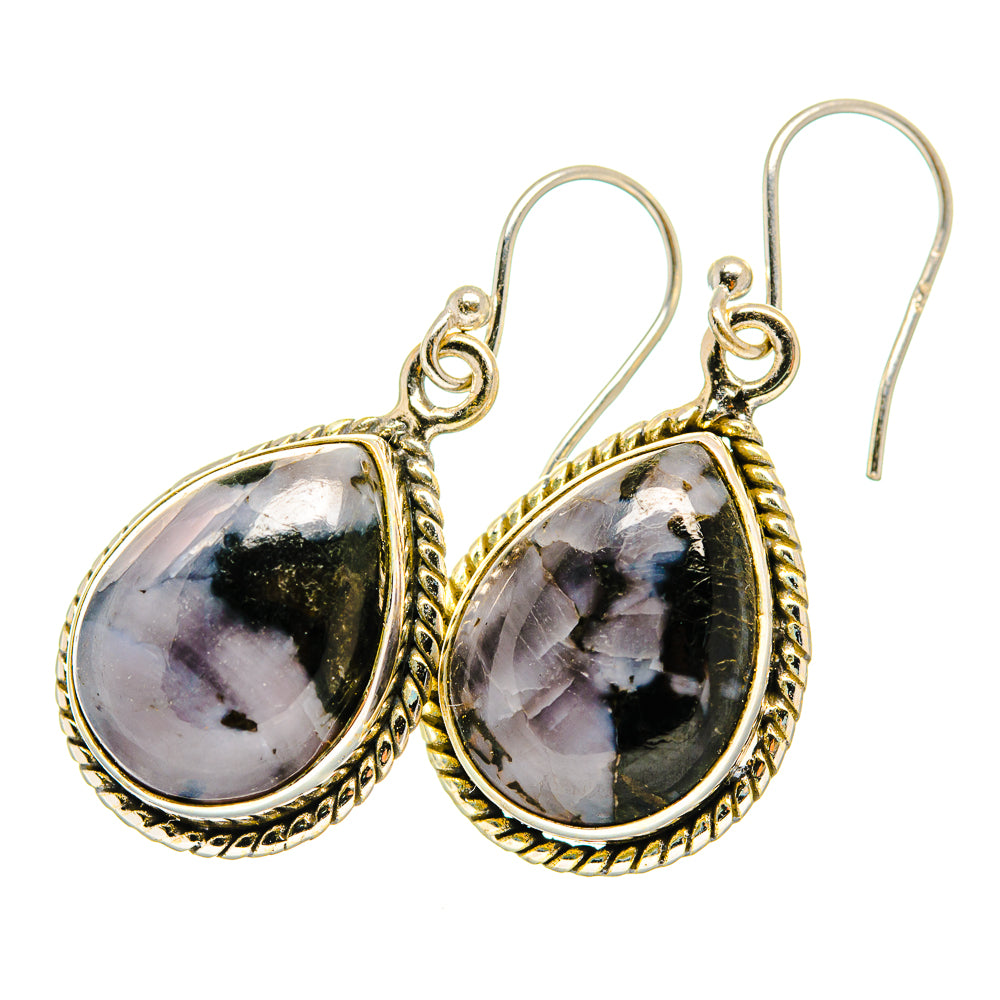 Gabbro Stone Earrings handcrafted by Anasilvercos - EARR419960 - Photo 2