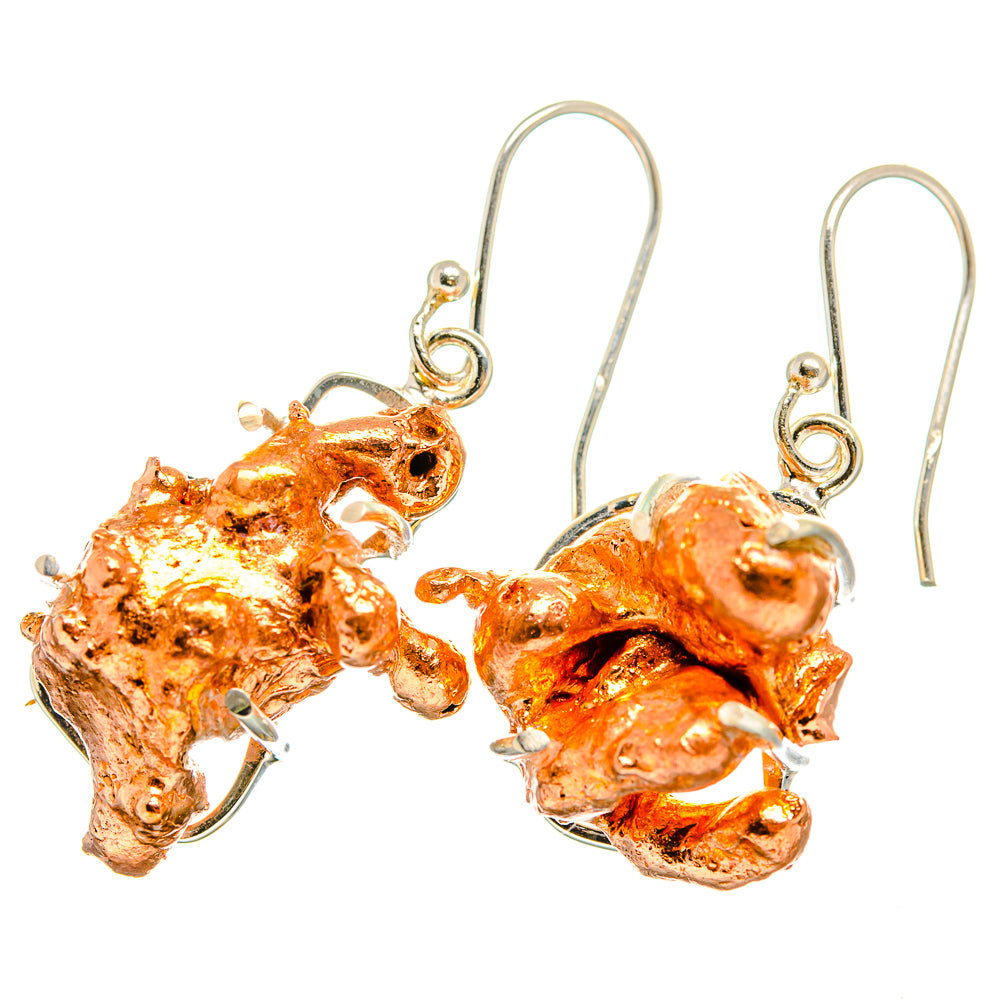 Copper Splash Earrings handcrafted by Anasilvercos - EARR419964