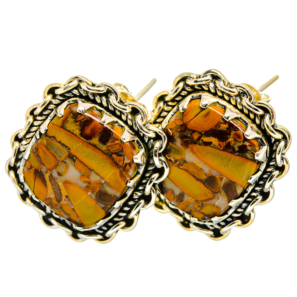 Bamboo Jasper Earrings handcrafted by Anasilvercos - EARR419987