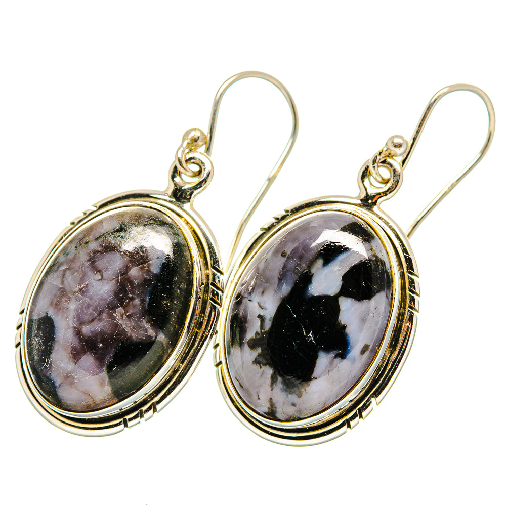 Gabbro Stone Earrings handcrafted by Anasilvercos - EARR419996 - Photo 2