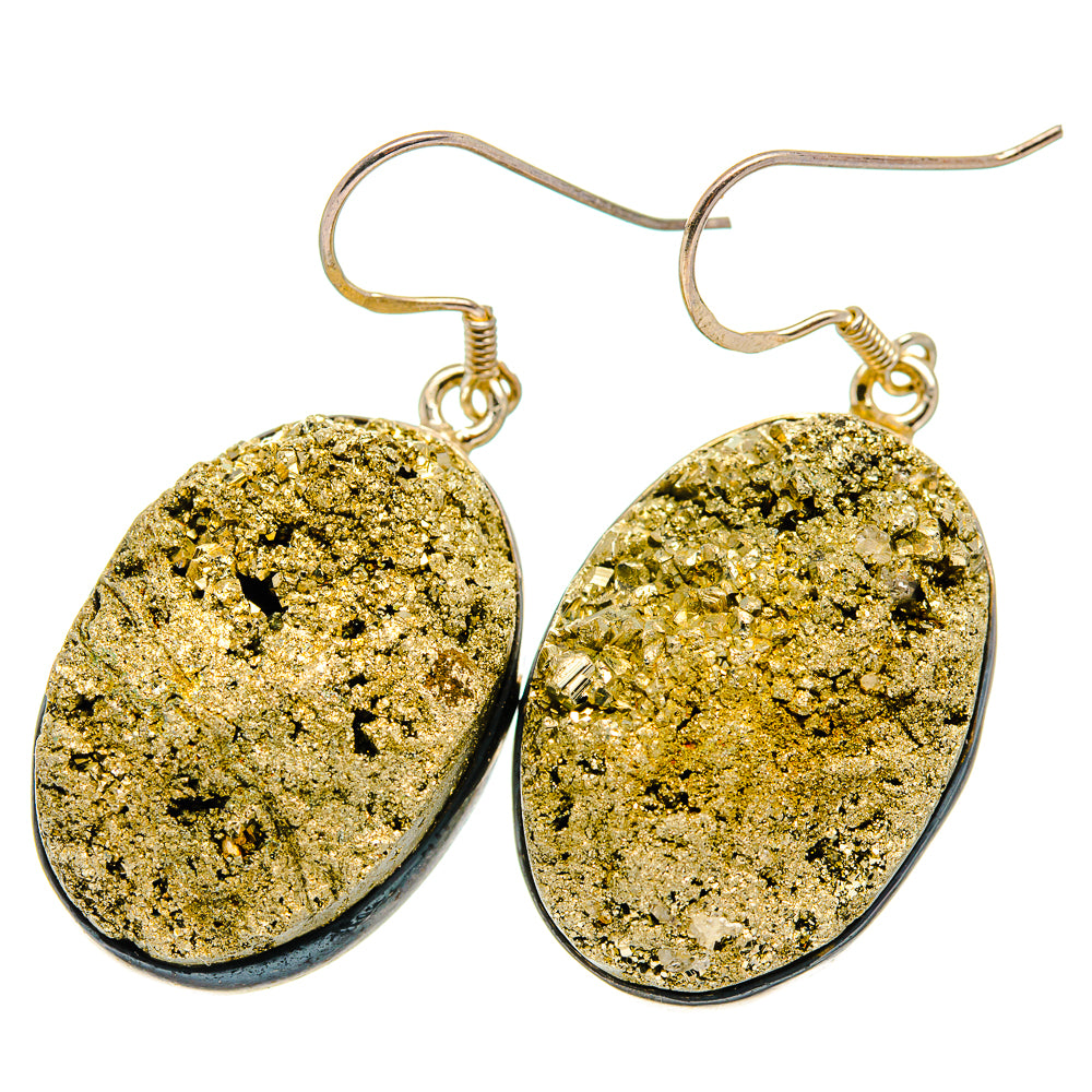 Pyrite Earrings handcrafted by Anasilvercos - EARR420010