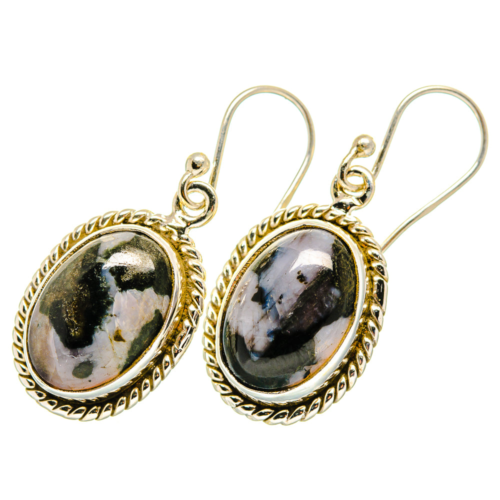 Gabbro Stone Earrings handcrafted by Anasilvercos - EARR420032