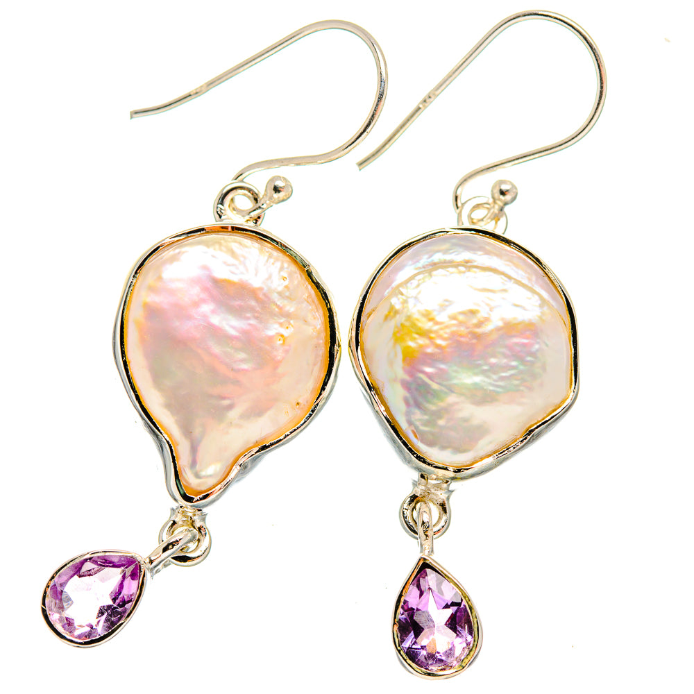 Mother Of Pearl Earrings handcrafted by Anasilvercos - EARR420042