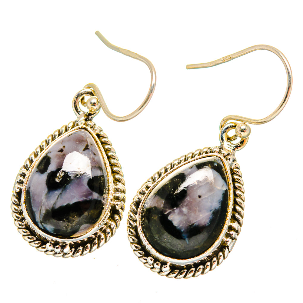 Gabbro Stone Earrings handcrafted by Anasilvercos - EARR420043 - Photo 2