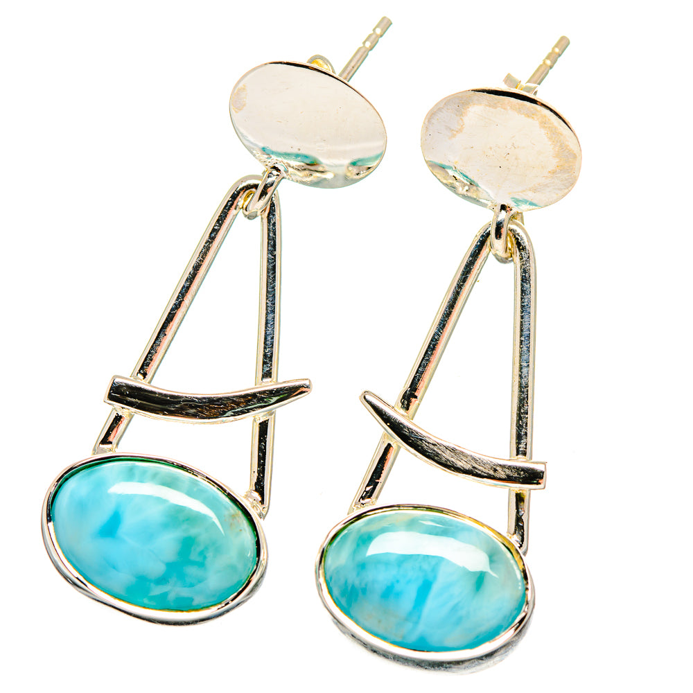 Larimar Earrings handcrafted by Anasilvercos - EARR420047