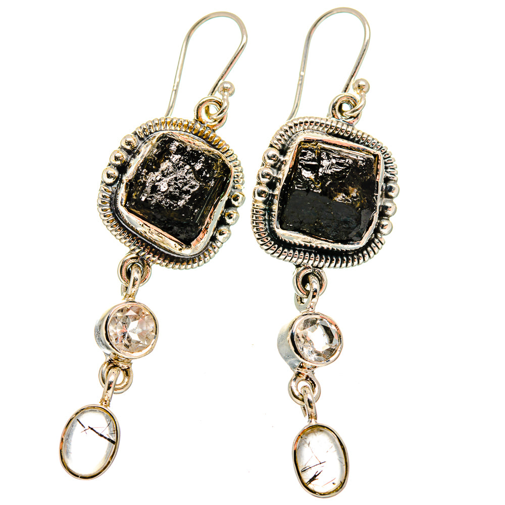 Tektite Earrings handcrafted by Anasilvercos - EARR420049