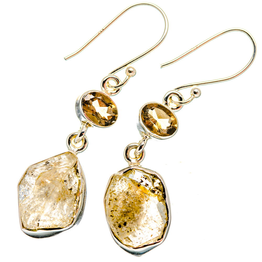 Herkimer Diamond Earrings handcrafted by Anasilvercos - EARR420060