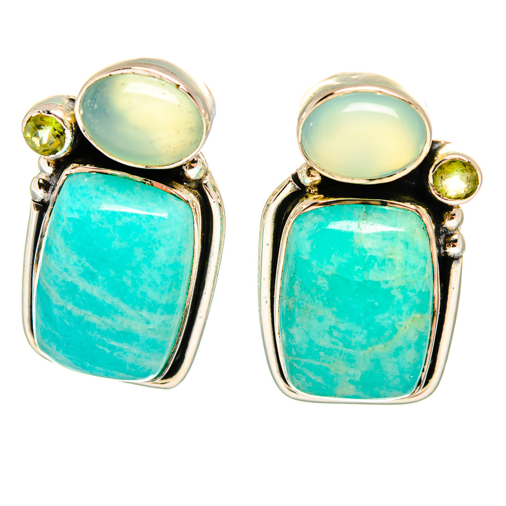 Amazonite Earrings handcrafted by Anasilvercos - EARR420062