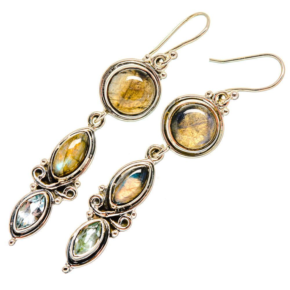 Labradorite Earrings handcrafted by Anasilvercos - EARR420063