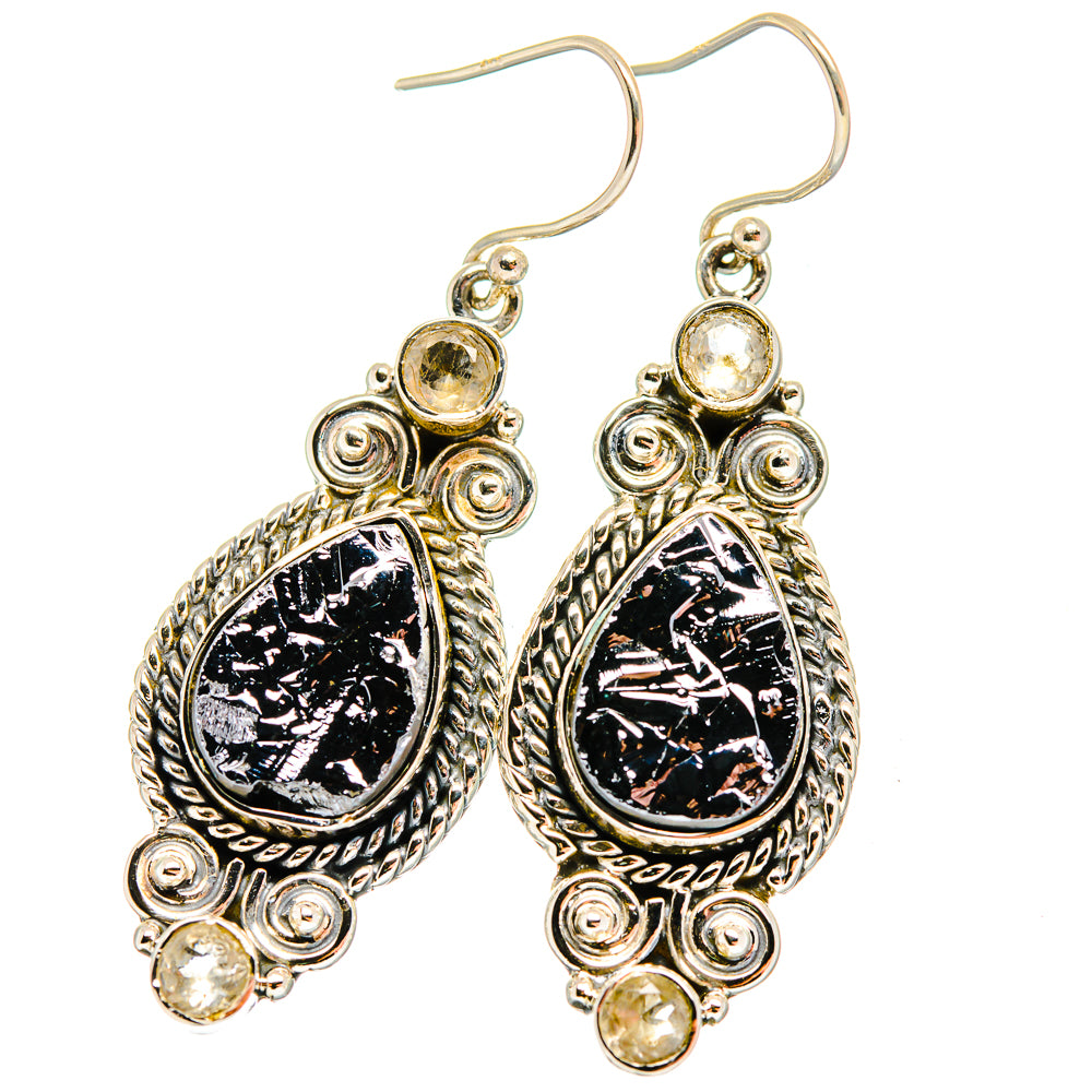 Shungite Earrings handcrafted by Anasilvercos - EARR420072