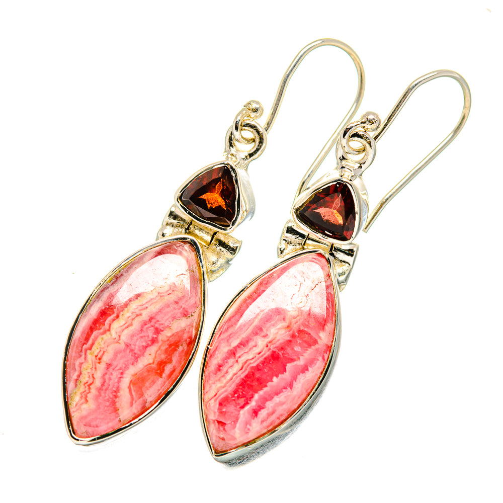 Rhodochrosite Earrings handcrafted by Anasilvercos - EARR420082