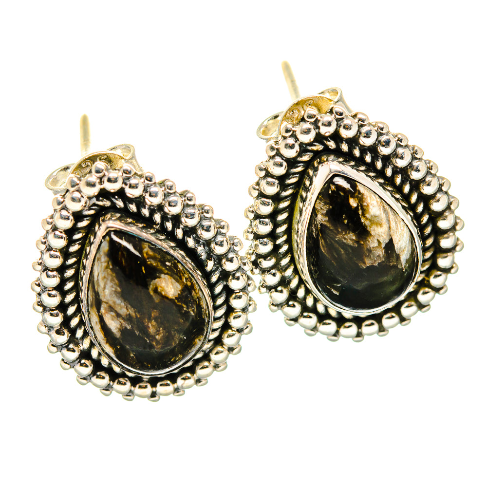 Golden Seraphinite Earrings handcrafted by Anasilvercos - EARR420086