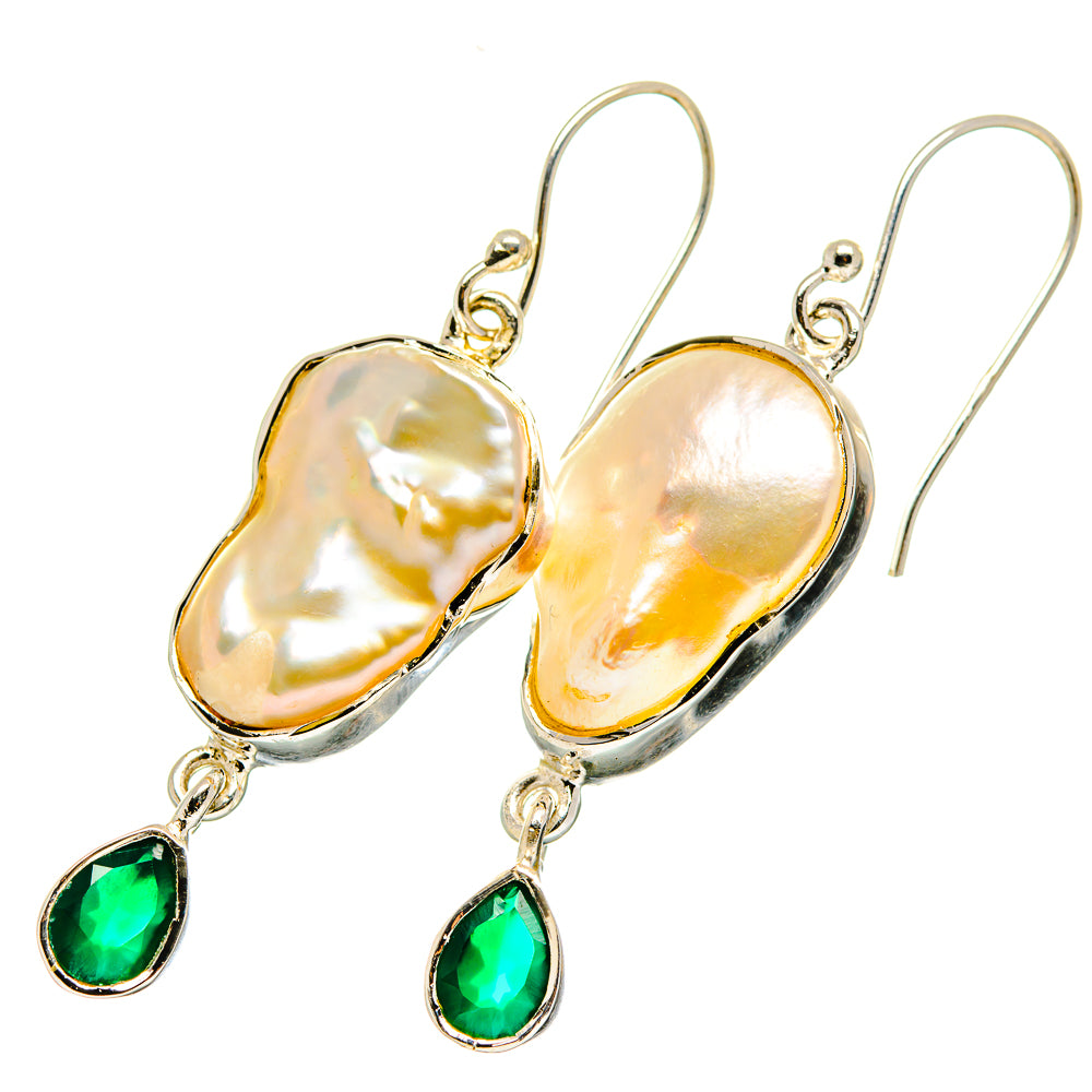 Mother Of Pearl Earrings handcrafted by Anasilvercos - EARR420094